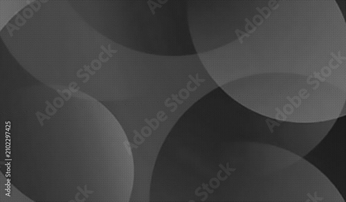 Cuadro en lienzo Overlapping gray circles in a monochromatic color scheme with a textured backgro