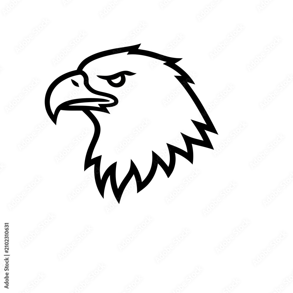 Fototapeta premium Eagle Head Outline