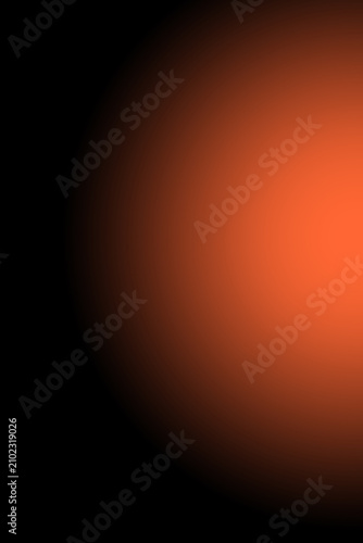 Abstract black and orange gradient background with soft circular light blending.