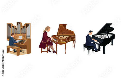 Фотография Collection of Professional Musicians Playing Historical and Modern Keyboard Inst