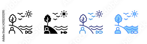 Bild auf Leinwand Biodiversity Icon Set Multiple Style Collection