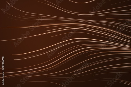 Fotografia Abstract flowing light streaks on dark background