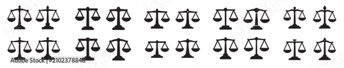 Foto set of vector scales with silhouette style