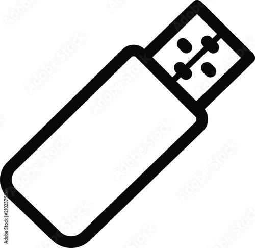 Slika na platnu Generic USB Flash Drive Vector for Data Storage and Portable Backup