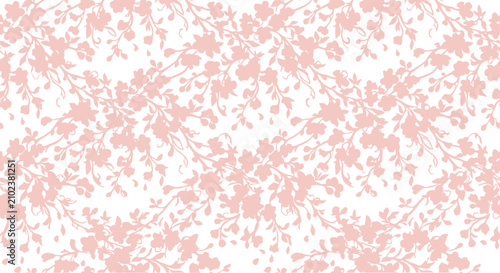 Delicate pink floral pattern seamless texture