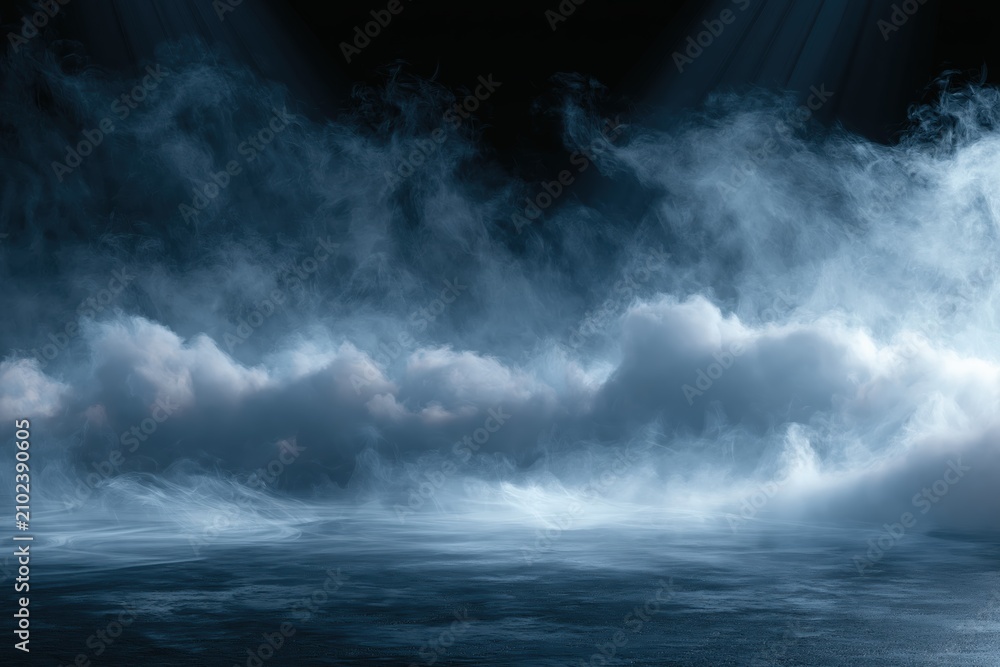 Fototapeta premium Subtle Mist Layers with Light Beams Creating a Dreamy Atmosphere