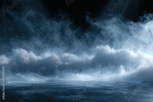 Subtle Mist Layers with Light Beams Creating a Dreamy Atmosphere