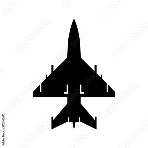 Foto Mig 21 aircraft Icons Solid style, silhouettes of modern fighter jets, military aircraft, and aviation, ideal for defense, aerospace, transportation, and aviation designs