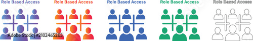 Fotografía Organizational Hierarchy and Access Control Icons