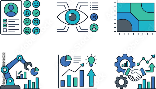 Bilde på lerret Customer sentiment analysis biometric surveillance market forecasting and indust