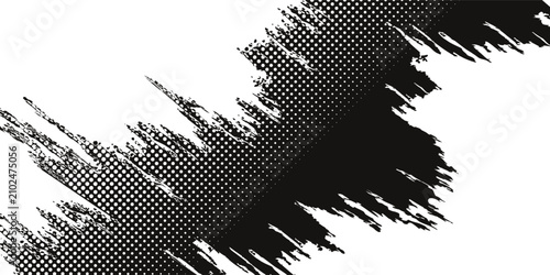 Pop art comic background with torn paper effect and dot halftone. Cartoon Vector Illustration