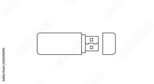 Canvas Print Portable flash drive for digital data storage and transfer