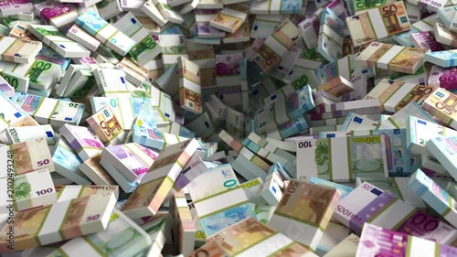Bundles of Euros are Flushing into the Sink, Ultra HD 4K 3840x2160