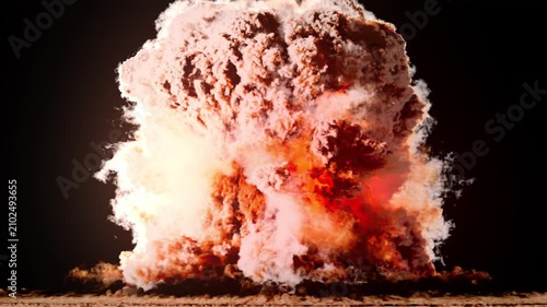 Nuclear Bomb Explosion, Beautiful CGI Animation, 4K