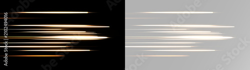 Golden velocity lines glowing light trails fast horizontal motion streaks energy beams futuristic racing speed overlay effect