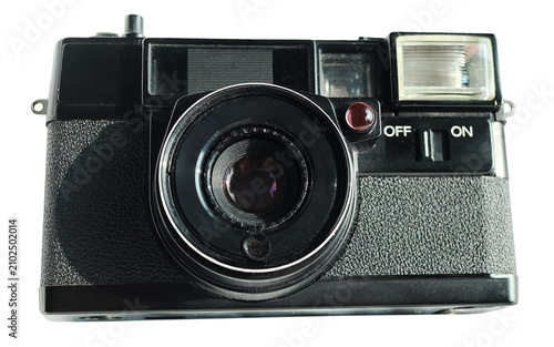 Obraz na plátně Vintage and retro style of black film camera