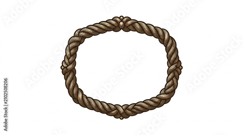 Принти на полотні Intricate Braided Metal Ring with Textured Design.