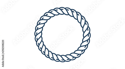 Bilde på lerret Intricate braided rope circle design element.