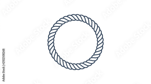 Foto Intricate braided rope circle design element.