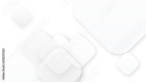 Photos Abstract background with overlapping white rounded squares and soft shadows, clean minimalist geometric pattern for modern design