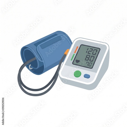 Quadro su tela Digital blood pressure monitor with arm cuff for measuring blood pressure levels