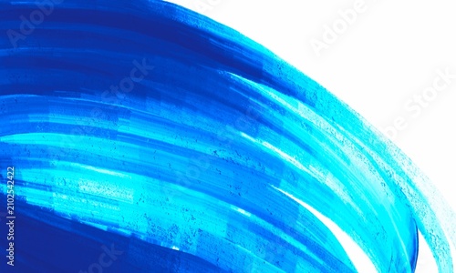 Canvastavla Abstract Blue Monochrome Circular Arc Background with Painterly Wave Texture on