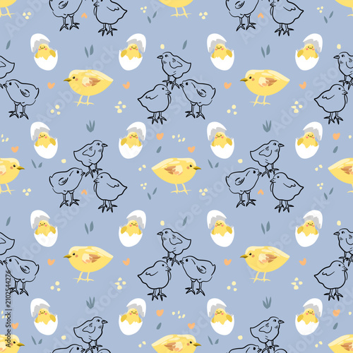 Cute white hen, isolated farm chicken character for Easter design and rustic decor
