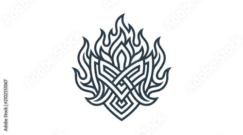 Foto Intricate Celtic Fire Symbol Design.