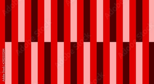 Slika na platnu Bold red and pink vertical stripes with a shifting block pattern.