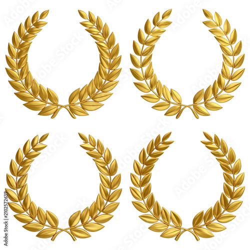 Golden. Laurel. Wreaths. Awards. Symbolism.