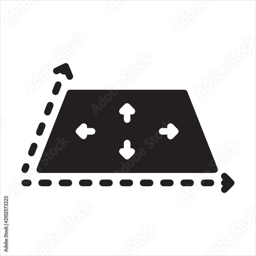 Obraz na płótnie Black solid icon for surface.