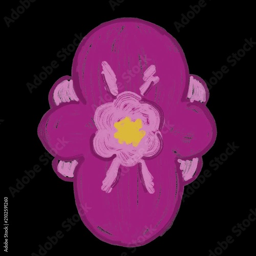 Arugula leaf animated sticker with transparent background, hand-drawn wiggle line art