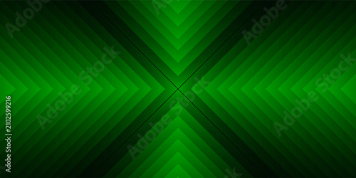 Bild auf Leinwand Vibrant green and black converging lines background.