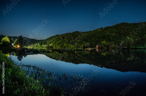 night landscape with river