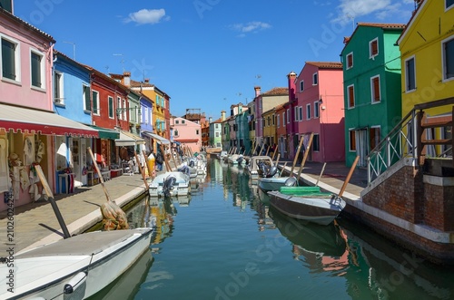 Photography Italy, Burano, October 01, 2025 a picturesque, attractive island near Venice wit