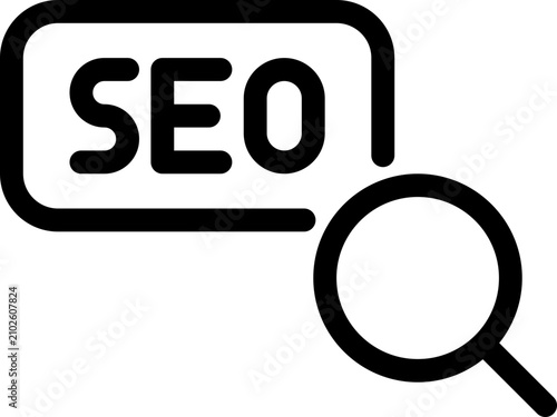 seo search engine optimization icon vector object illustration