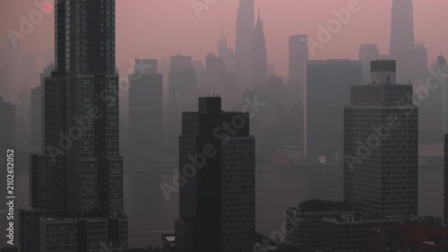 New York City under a layer of smoke