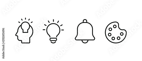 Business and corporate line icons set for business, marketing, office, startup