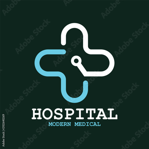 Hospital logo vector icon design. Health Medical Logo template vector illustration design