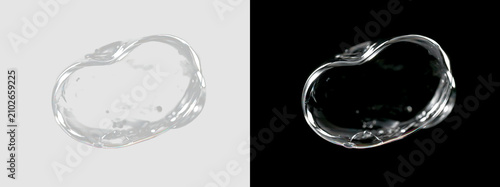 Abstract Transparent Water Blob Overlay PNG