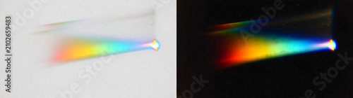 Colorful Prism Light Reflection with Iridescent Crystal Effect PNG