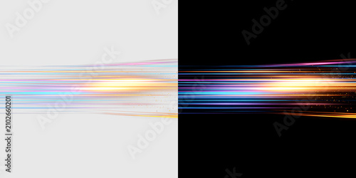 Radiant Energy Trails with Colorful Motion Blur PNG
