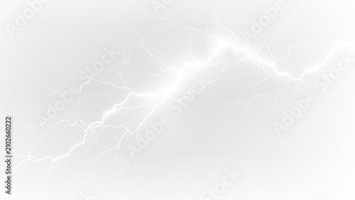 White Lightning Bolt on Transparent Background PNG