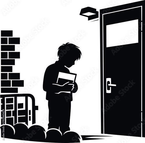 Theatre Kid Drama Mask Silhouette Featuring Creative Performance Artwork and Educational Theater Graphics.