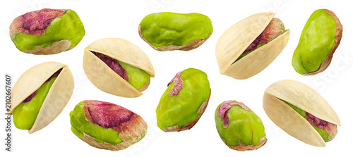 Quadro su tela Pistachio isolated, full depth of field