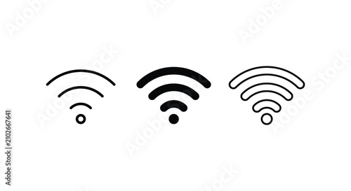Bild auf Leinwand Wifi Signal Icon Set