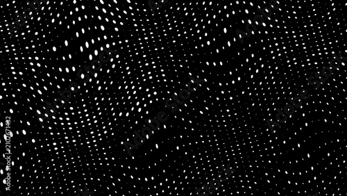Halftone dot pattern background, black and white distressed texture, abstract monochrome comic style overlay for retro graphic design