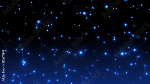 Futuristic blue plexus network background, glowing digital connection lines, abstract technology data visualization