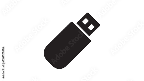 USB flash drive icon signifies portable data storage and mobile connectivity solutions.
