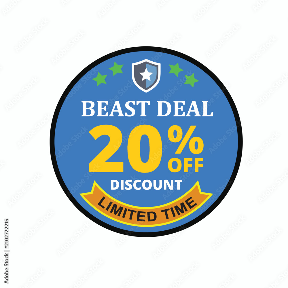 Obraz premium Vibrant sale badge design for e-commerce, ads, and retail promotions.